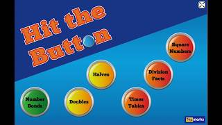 Hit The Button  Doubles  Multiples of 10  Up to 100  Beat our score Fun Kids Cool Maths Games [upl. by Aseela]