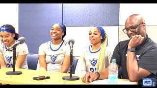 GSU wWestern Carolina 6864 postgame  Gene HillCrystal HendersonMikyla TolivertKaleigh Addie [upl. by Yenittirb786]