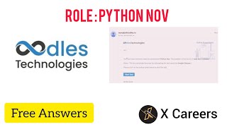 Oodles Python Nov Answers  Python  Live Assessment  Free Exam Answers  X Careers [upl. by Sayette552]