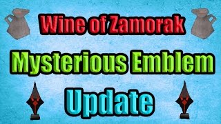 New Wine Of Zamorak Spot  Mysterious Emblem Updates 2 March Osrs [upl. by Ahsat107]