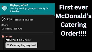 First ever McDonalds catering order with DoorDash [upl. by Enylekcaj]