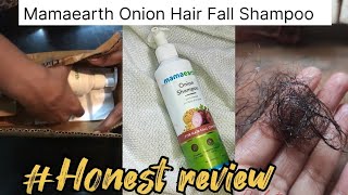 Mama Earth Onion Shampoo Review After Use Of 1 month Days   Hair Fall Control Onion Shampoo viral [upl. by Roer534]