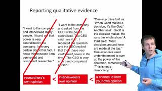 Eisenhardts approach to presenting qualitative evidence [upl. by Sivla]