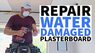 How To Quickly Repair Plasterboard Ceiling After Water Damage [upl. by Efinnej281]