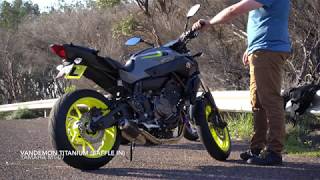 Yamaha MT07 Exhaust Test Vandemon and Zard [upl. by Hosfmann955]