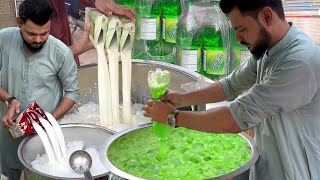 Refreshing Green Pakola Milkshake PAKOLA STREET DRINK  Summer Drink  Pakola Doodh Soda Sharbat [upl. by Thorin200]