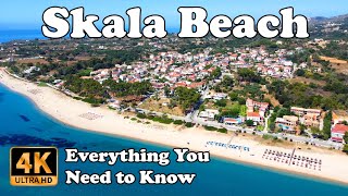 Skala Beach Skala Kefalonia Cephalonia Greece in 4K  Everything [upl. by Atteniuq]