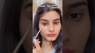 Concealer with  without powder  concealer hack ytshorts makeup ytshorts shorts makeuphacks [upl. by Addiego]