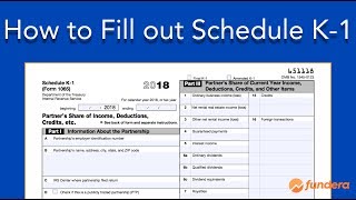 How to Fill out Schedule K1 IRS Form 1065 [upl. by Eissert]