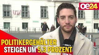 Politikergehälter steigen um 53 Prozent [upl. by Rosalinda]