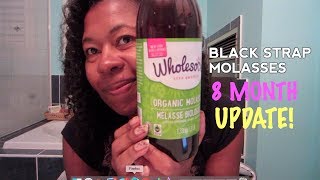 Blackstrap Molasses 8 month update GREY HAIR REVERSAL UPDATE [upl. by Ycnaffit]