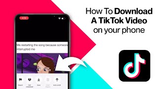 How To Download A TikTok Video on your phone 2024 Tutorial [upl. by Yeliak972]