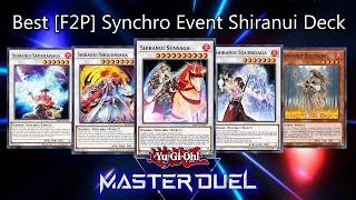 Best Shiranui Deck Synchro Festival  YuGiOh Master Duel [upl. by Noryahs914]