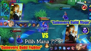 Guinevere Build Fighter VS Guinevere Build Mage  Mobile Legends eksperimen [upl. by Cherrita]