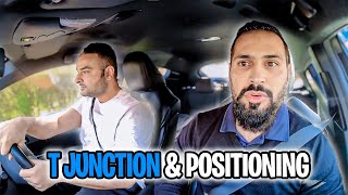 Learner positioning at T Junction  Uk Driving lessons [upl. by Kreindler]