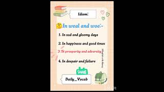 English Idioms englishgrammar english idioms shorts StudywithNancy [upl. by Atselec]