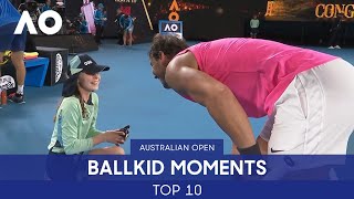 Top 10 Ballkid Moments Ever  Australian Open [upl. by Tjaden]