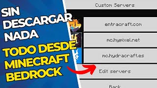 👉Como entrar Servidores de Java desde Bedrock  Tutorial Minecraft PE [upl. by Rehotsirhc]