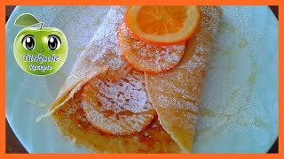 Karamellisierte Orangen Crepes Rezept  Französische Crepe [upl. by Vinna]