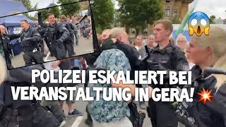 Polizei ESKALIERT bei Sommerfest in Gera völlig 😱💥 Jürgen Elsässer  Martin Sellner  Compact Verbot [upl. by Capone]