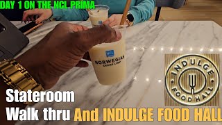 Touring Ncl Prima Staterooms And Indulging At The Food Hall Day 1 Vlog 2024 [upl. by Cam]