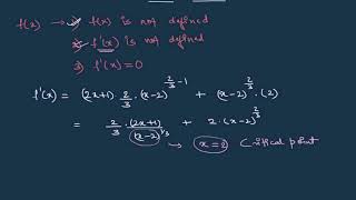 Critical points  Application of derivatives Hindi [upl. by Wardlaw]