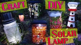 8 DIY Solar Garden Light Craft  HOW TO [upl. by Lowndes]