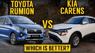 Toyota Rumion VS Kia Carens  Toyota Rumion V VS Kia Carens Prestige  Carens VS Rumion comparison [upl. by Conrado945]