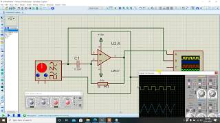 Differentiator using OP Amp Simulation [upl. by Siroved]