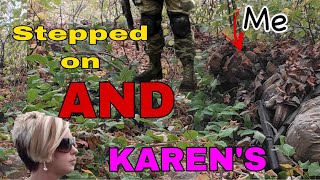 KAREN TRIES TO RUIN AIRSOFT AND I GET STEPPED ON 😱😱  Ghillie Sniper Gameplay [upl. by Astiram664]