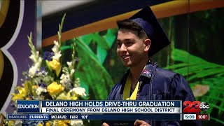 Delano High School holds drivethru graduation [upl. by Farnsworth]