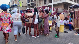 NIGHT WALK IN BIGGEST AFRICA OPEN MARKET GHANA ACCRA MAKOLA [upl. by Euqinna484]