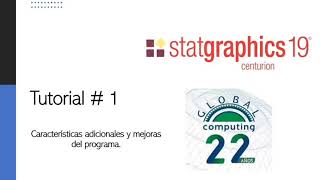 Tutorial Statgraphics Características Statgraphics Centurion 19 [upl. by Etnom]