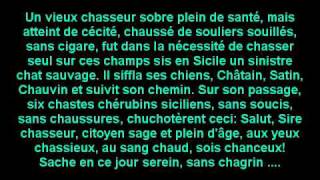 Virelangue du Chasseur French Tongue Twister [upl. by Layor]