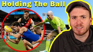 HOLDING THE BALL RULE EXPLAINED AFL [upl. by Volnak]