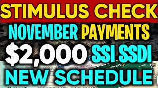 2000 STIMULUS CHECK FOR ALL SS SSI SSDI NOVEMBER Will Give You 200 EXTRA WITH 4873 NEW SCHEDULE [upl. by Germayne697]