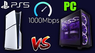 Game Download Race PS5 vs PC Speed Test with 1000Mbps Internet [upl. by Ylenaj]