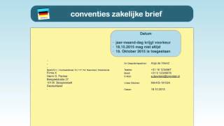 Duits schrijven 5 de zakelijke brief [upl. by Jens690]