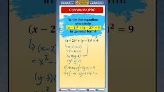 ✅Standard form to general form equation of circle How to convert equation Circle geometry in 1 min [upl. by Ehcropal]