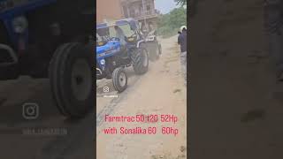 Farmtrac 50 T20 52hp vs Sonalika 60 sikandar 60hp tochan trending farmtrac challenge [upl. by Hepsibah583]