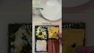 How to make folded kimbap  Masak Korean kimbap shorts [upl. by Lamak697]