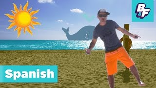 Learn Spanish beach vocabulary with BASHO amp FRIENDS  La Playa [upl. by Beeson]