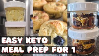 Easy Keto Meal Prep For 1 Breakfast  Lunch  Dinner  Dessert [upl. by Necaj]