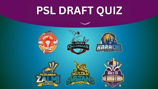 PSL DRAFT QUIZ  CAN YOU ANSWER THEM ALL [upl. by Anika]