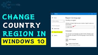 How to change country or region in windows 10 [upl. by Elyrrad]