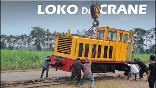 Pemindahan Lokomotif PG Semboro dari truk ke jalur lori PG Jatiroto‼️ [upl. by Lewej]