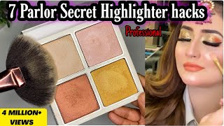 7 Amazing Highlighter Hacks  Parlor Secret Highlighter  beautyhacks makeup [upl. by Risa]