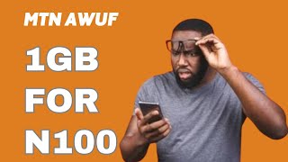 MTN cheap Data code  Buy MTN 1GB data for 100 Naira [upl. by Jess17]