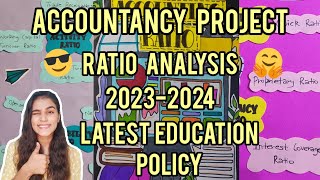 Accountancy Project on Ratio Analysis  Cash flow statement  Class12  Year 202324  MANSI SINGH [upl. by Eelak]