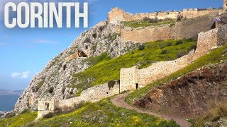 Corinth Greece Ancient Ruins and Modern Canal [upl. by Naginnarb217]